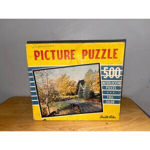 Built-Rite Vintage 500-Piece Interlocking Picture Puzzle Color After The Rain